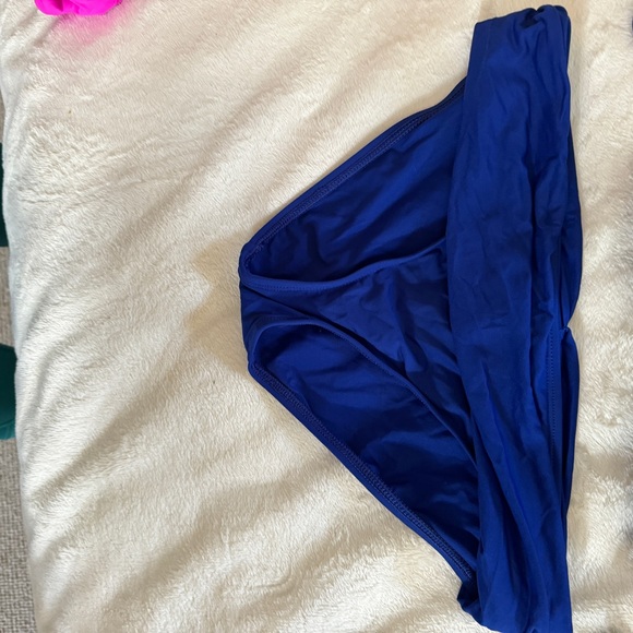 La Blanca Bikini 4 Gathered Blue Swimsuit 2 Piece Set Bathing Suit S/M - Picture 6 of 8